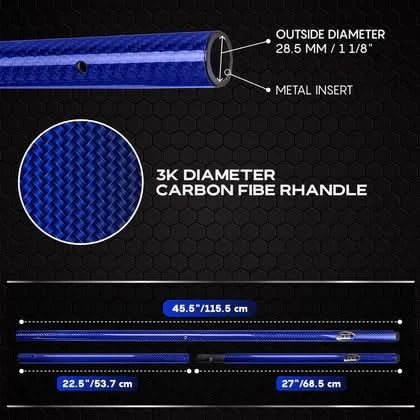 CKG Carbon Fiber Travel Handle - Blue - Image 2