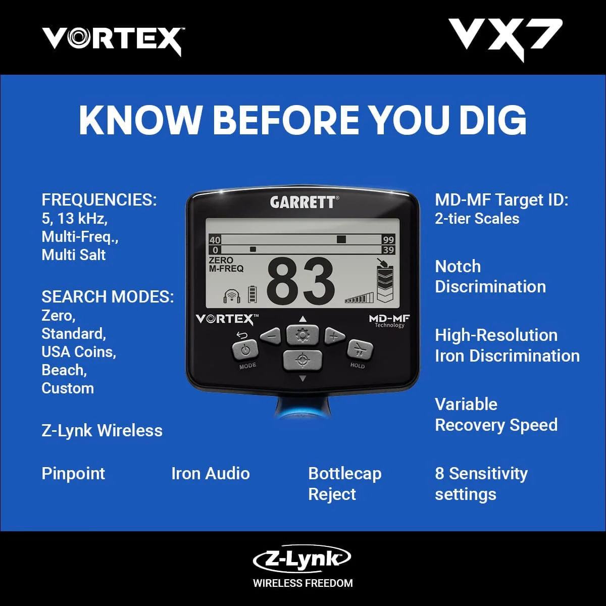 Garrett Vortex  VX7 Metal Detector - Image 4