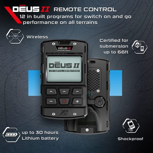 XP Deus 2 - 9" Coil Metal Detector - WS6ST Stereo Headphones - RC - Image 3